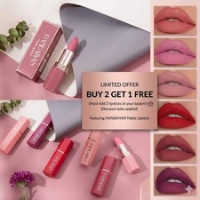 HANDAIYAN Velvet Matte Lipstick Waterproof Long Lasting Rich Pigment Non-Stick