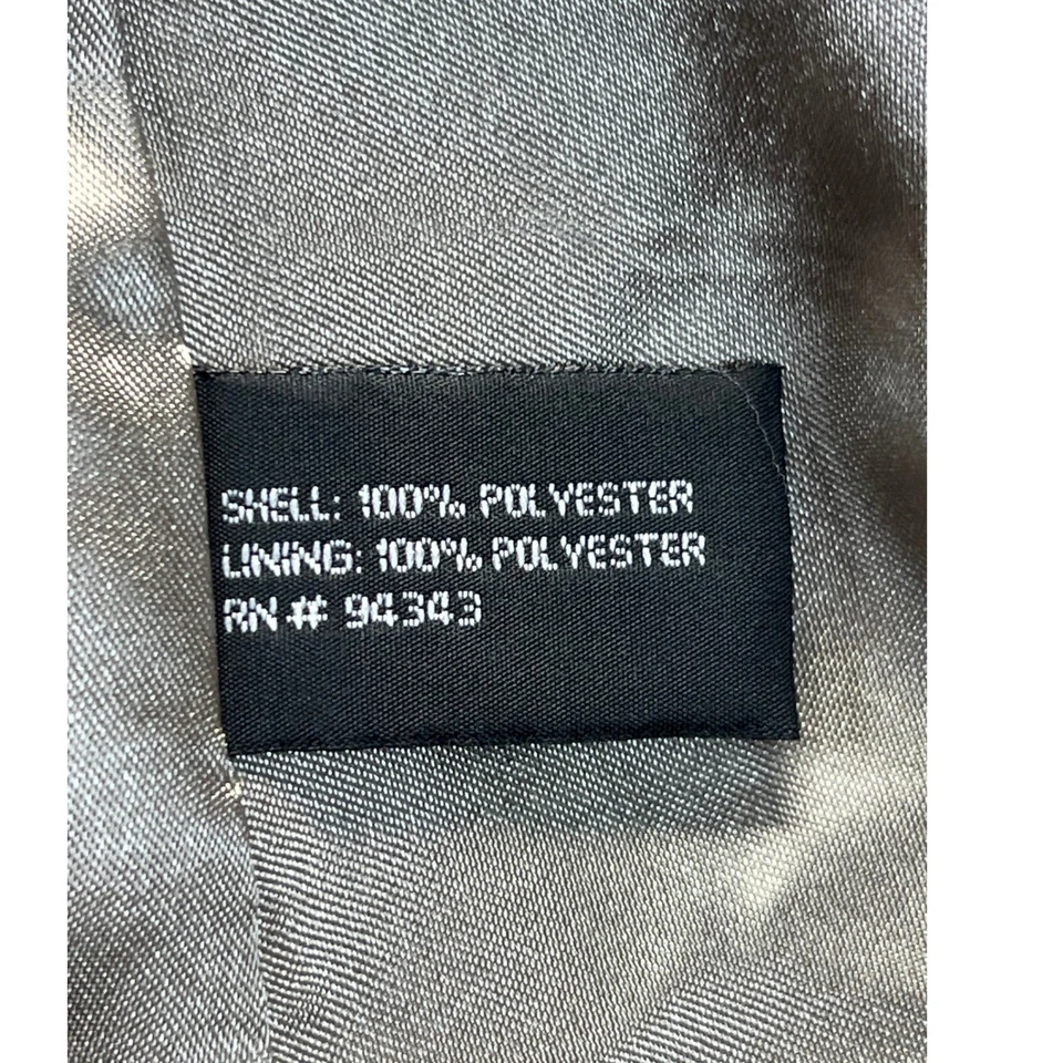 Y2K RETRO Gray Belted Trench Coat Women's Lightweight Jacket Size L GLAM - Image 4 of 4