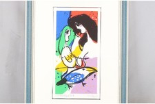 Michael Lu Lithograph "Abstract Composition" Authentic Artwork 61.5x43.5cm