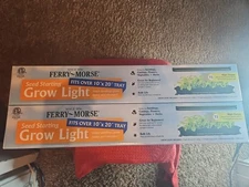 2 Ferry Morse Seed Starting Grow Light w/ T5 Bulb Fits 10" x 20" Tray FREE SHIP!