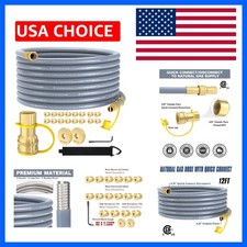 12FT 3/8" Natural Gas Hose, Low Pressure LPG Hose with Quick Connect, For 524...