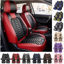 Full Set Leather Seat Covers For Toyota Tundra Front Rear 5-seat Cushion Pad Mat Full Set Leather Seat Covers For Toyota Tundra Front Rear 5-seat Cushion Pad Mat
