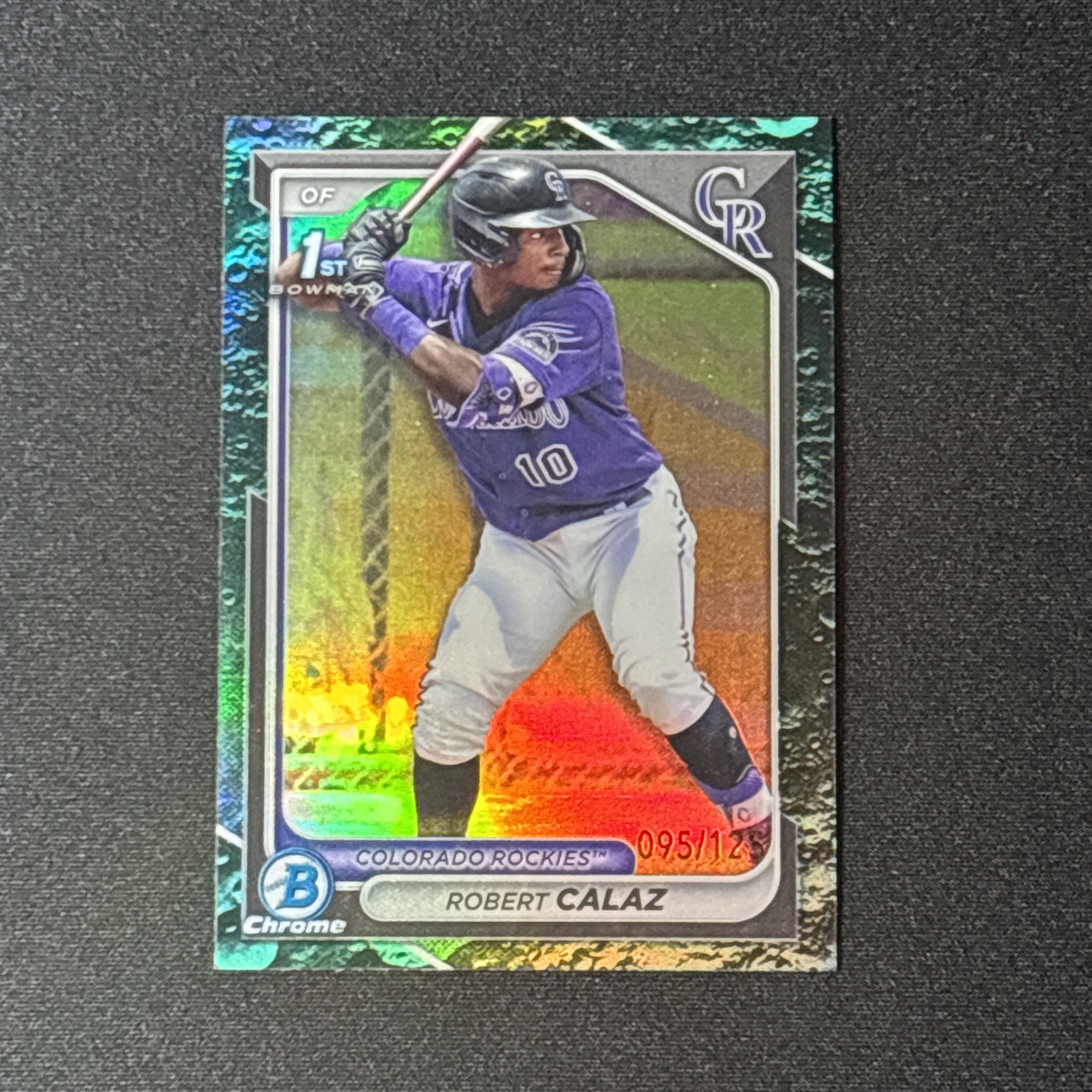 2024 Bowman Chrome 1st Robert Calaz /125 Aqua Lunar Refractor
