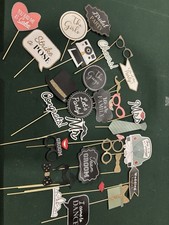 Wedding Bridal Shower Photo Booth Props Set-Preloved Good Condition 