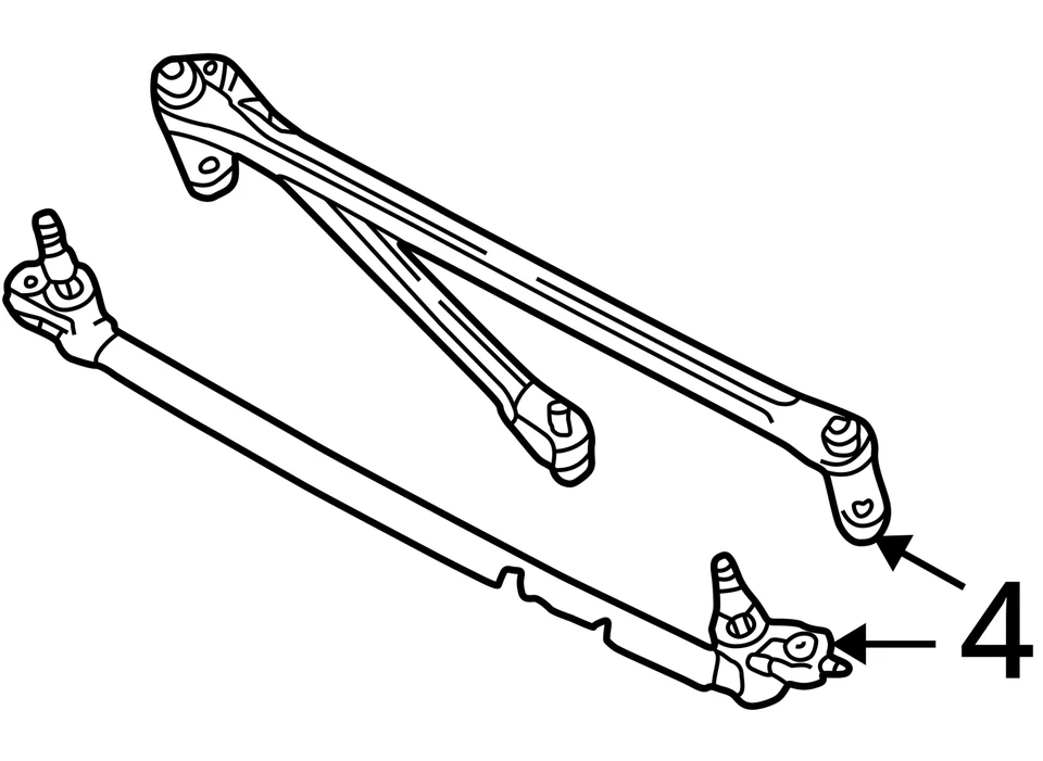2001-2007 FORD MERCURY ESCAPE MARINER LINKAGE ASM - LIMPADOR 6L8Z17508B - NOVO FABRICANTE DE EQUIPAMENTO ORIGINAL - Imagem 3 de 3