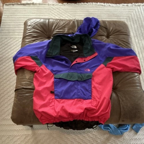 The North Face Gore-Tex Men’s L Hooded Anorak Jacket Purple/Pink Colorblock - product listing photo