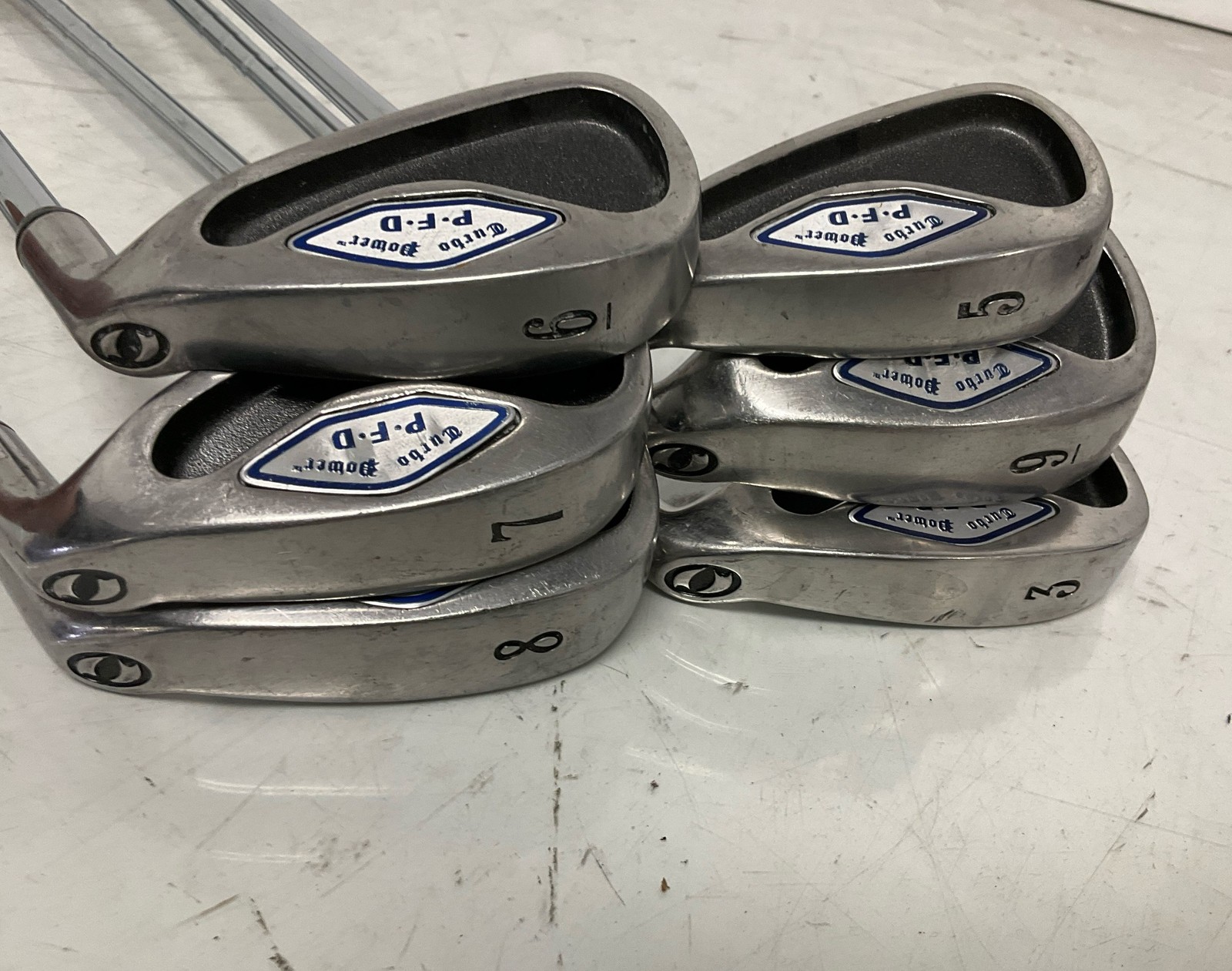 Lot of Six Turbo Power PFD Golf Clubs