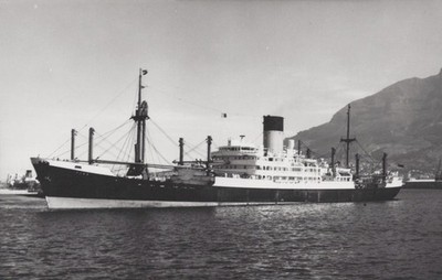 Ajax, Table Bay Underway Shipping Rondebosch Kapstadt, Südafrika, Fotokarte