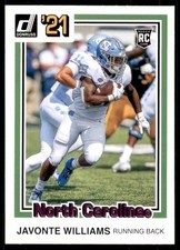 2021 Donruss Retro pink Javonte Williams North Carolina Tar Heels #48