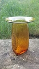 Vintage BLENKO MCM Textured HONEY Art Glass Vase Wide Mouth NM