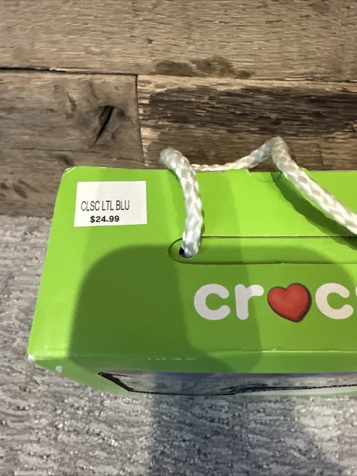 Crocs Littles Clog Toddler Size 2/3 - Blue Bolt New In Gift Box Baby Shoes - Image 3 of 4