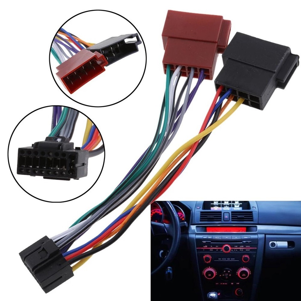 Easy to Use 16 Pin ISO Wiring Harness Connector for Car Stereo Radio eBay
