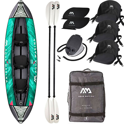 Aqua Marina Laxo 380 Kayak Kajak Freizeitkajak aufblasbar Türkis 3 Personen 2022