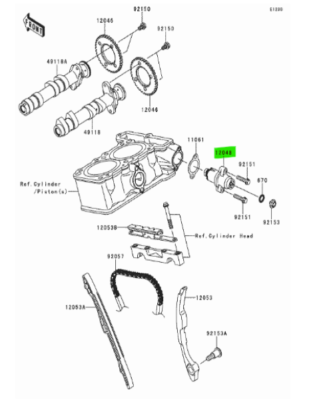 はき KAWASAKI Ninja 250R EX250 Tensioner Assembly 12048-0084 Genuine