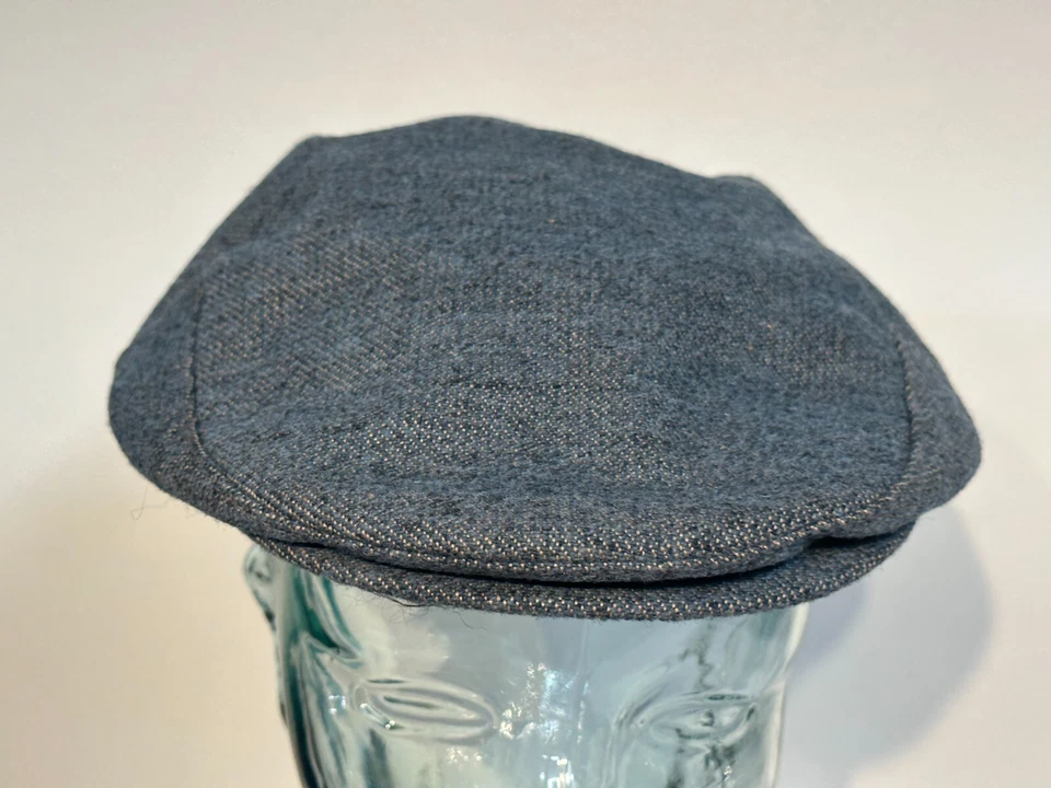 Goorin Bros Azul ELI COHEN Woolrich Hebilla en la Parte Trasera Snap Frontal Gorra Plana S NUEVO Foto 3 de 4