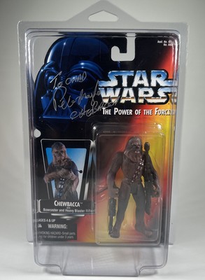 Signed Peter Mayhew To Chad Star Wars POTF2 Chewbacca MOC w/Star Case
