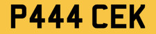 PACE PACY PACEY NUMBER PLATE PACE K CAR REGISTRATION P444 CEK PRIVATE CAR REG