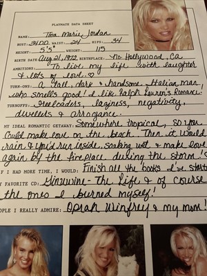 Tina Marie Jordan (Playboy Magazine Tina Marie Jordan centerfold - Main Image