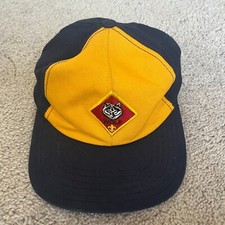 Boy Scouts Cub Scout Wolf Hat Cap Adjustable Youth Yellow Blue - CLEAN