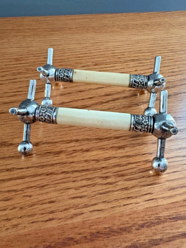 Vintage Metal and Bone Allen and Darwin Cutlery Rests