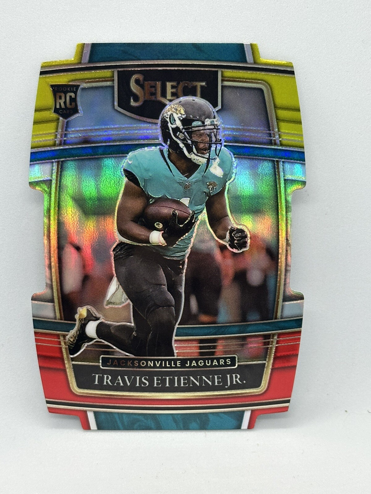🚨2021 Panini Select Rookie Travis Etienne Jr RC #54 Red Yellow Jaguar Die Cut🚨