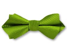 Men's 100 Silk Designer Self Tie Solid Woven Diamond Tip Bowtie- NWT