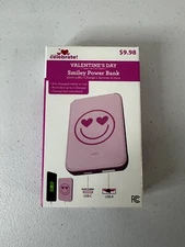 Way To Celebrate! Valentine's Day Smiley Face Pink Power Bank