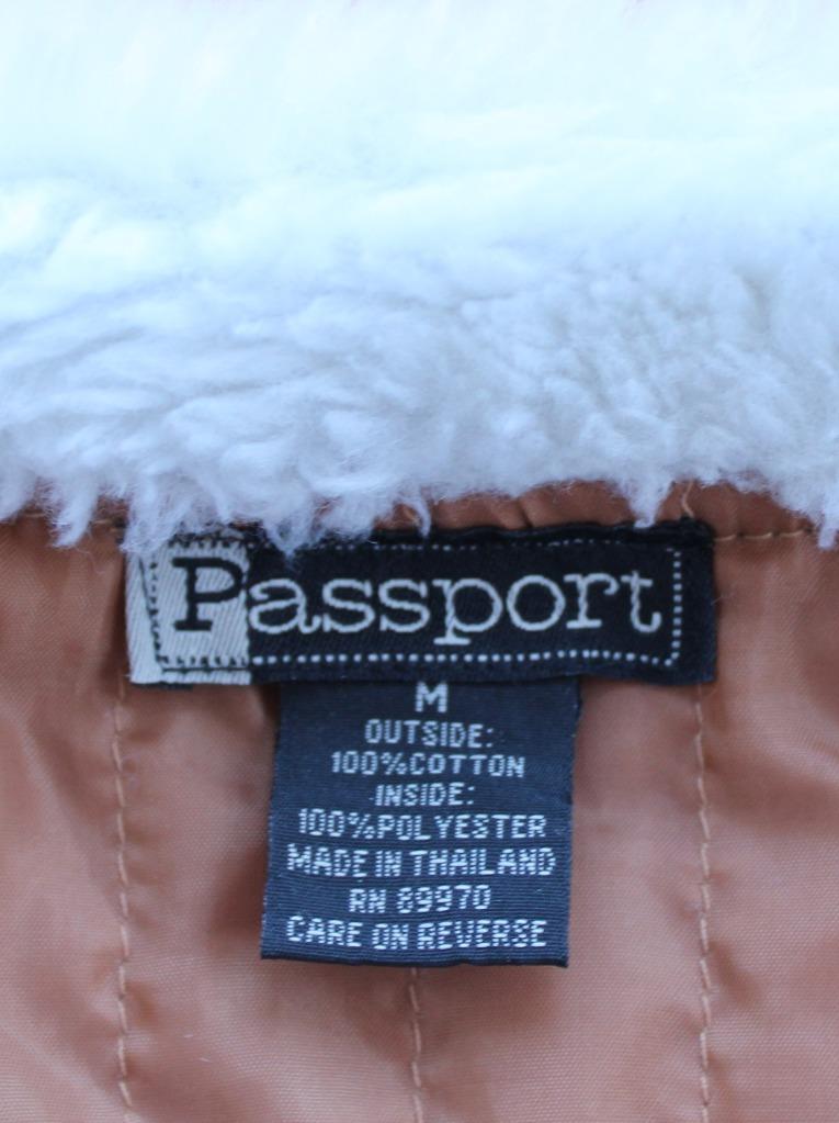 PASSPORT ~ Cognac Faux Fur Corduroy Long Sleeve Jacket ~ Size