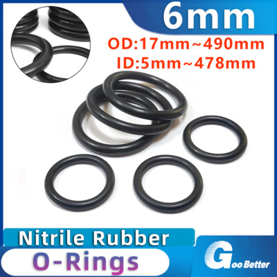 O Rings 6mm Cross Section Nitrile Rubber Metric oring For Automotive Plumbing