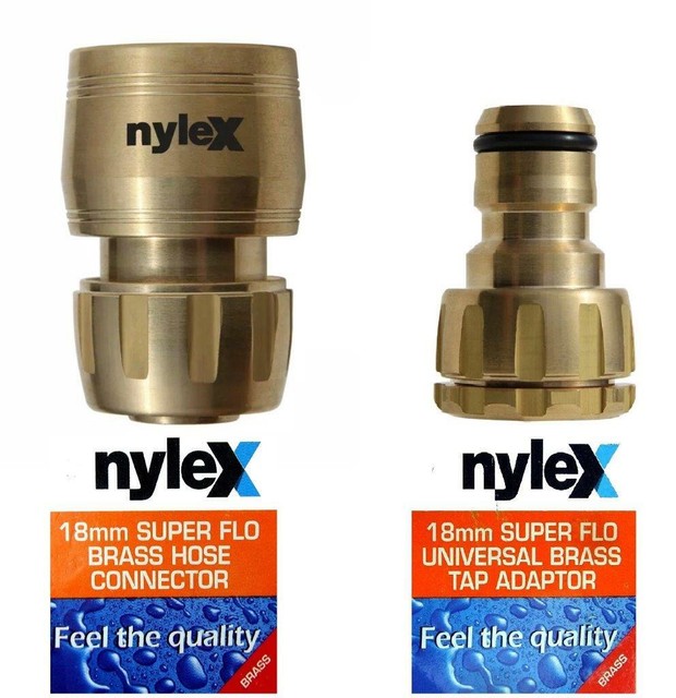 Nylex 18mm Brass Super Flo Hose Fit Connector Australia Wide Postage