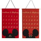 Disney Luxury Scroll Advent Calendar - 25 Fabric Pockets - Choose Design