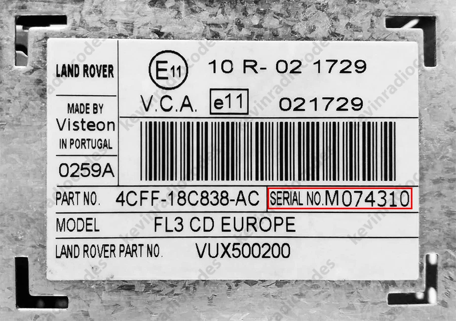 ✅LAND ROVER RADIO CODE DE DÉBLOCAGE DEFENDER DISCOVERY FREELANDER POUR VISTEON✅ - Photo 4/4