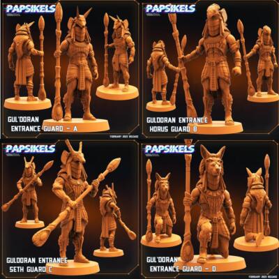 3D Printed Papsikels Cyberpunk Sci-Fi - Guldoran Entrance Guard Set - Star