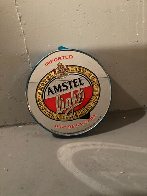 Amstel Light beer mirror. Round. New circa early 2000. Never used