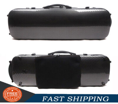 Violin Case 4/4 mixed Carbon Fiber Hard & Light Case Music sheet bag back Strap
