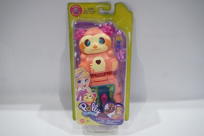 Polly Pocket Flip & Find Pink Sloth Playset Kids Toy BRAND NEW FACTORY SEALED b4