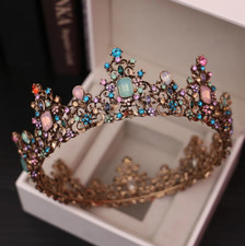 Baroque Vintage Retro Crystal Queen & Princess Wedding Royal Crown Bridal Tiara