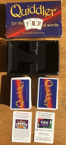 Quiddler for the fun of words The Short Word Game 1998 Vintage Cannei Card Game - Picture 3 of 7