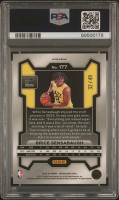 2023-24 Panini Prizm Orange #177 Brice Sensabaugh /49 Rookie RC 