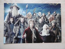Mikael Persbrandt & Sylvester McCoy "The Hobbit" autograph signed 20x30 cm picture