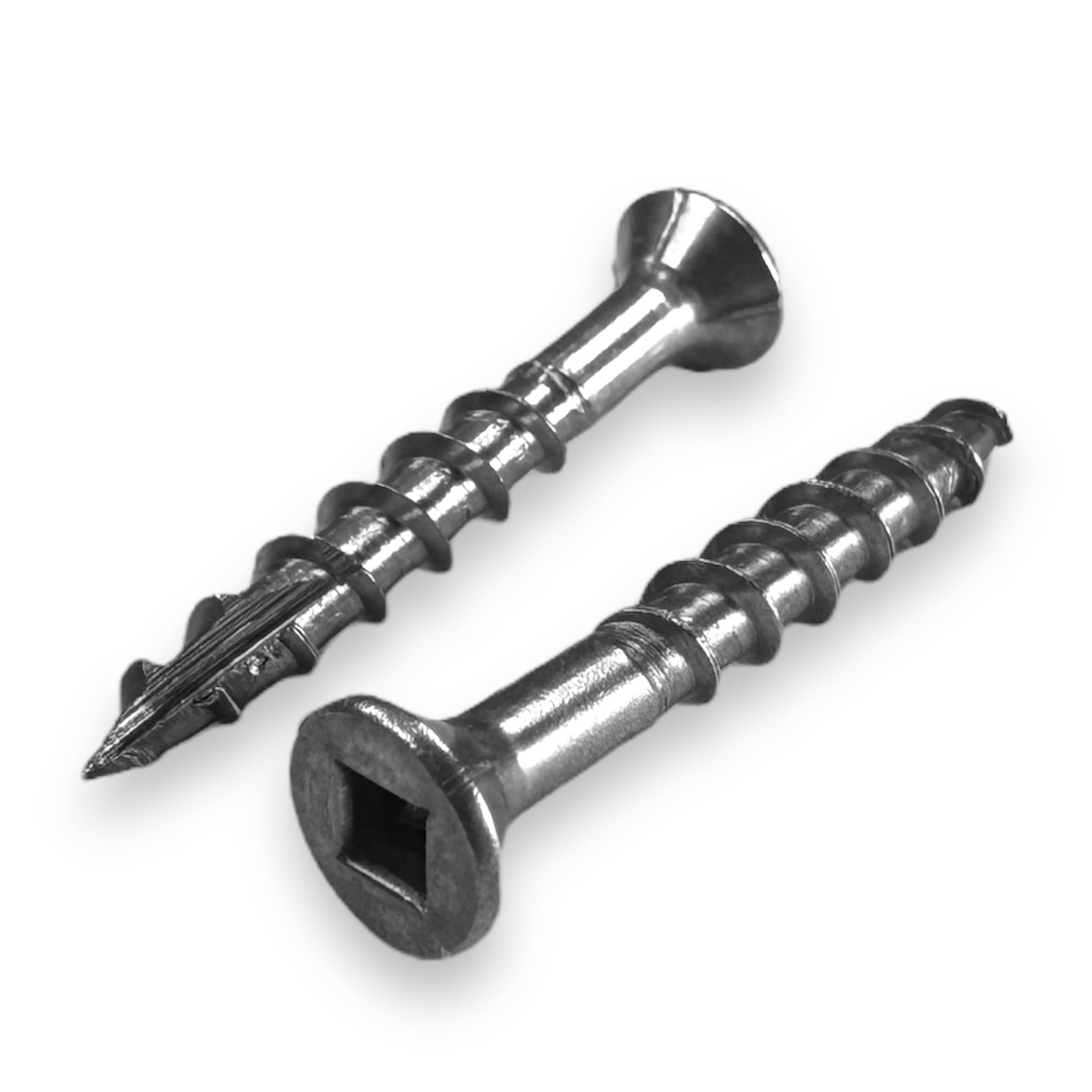 Stainless Steel #8 x 1-1/4 Inch Deck Screws 100 Pack with Type 17 Square Drive