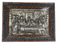 The Last Supper 3D Wall Art Sculpture Framed Metal Relief Christ Turkish Origins