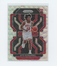 2021-22 Panini Prizm Silver Wave #271 Ayo Dosunmu - Chicago Bulls Rookie RC