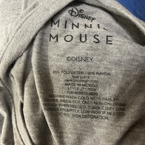 Disney Minnie Mouse Women's Loose Fit T-shirt Size Large Gray - Picture 11 of 11