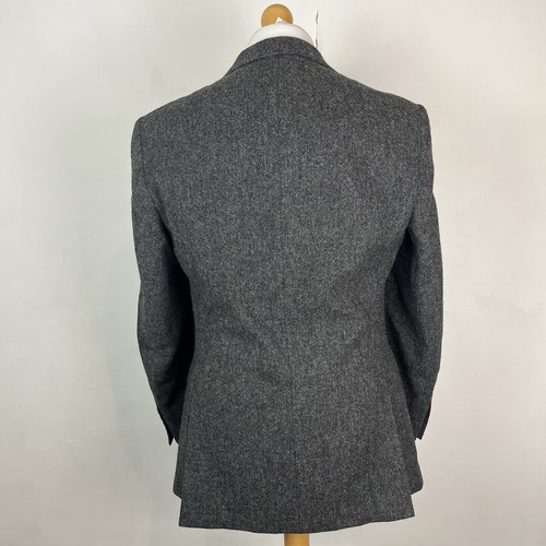 Marks and Spencer Moon Tweed Blazer Sakko Herren 40R Dunkelgrau Country Sport - Bild 7 von 16
