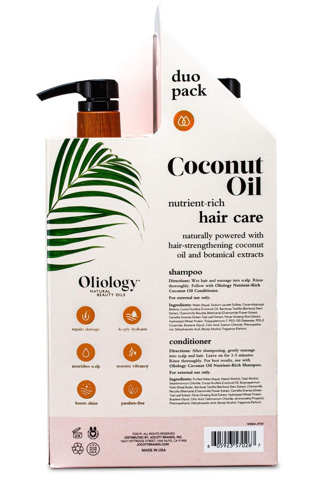 Oliology Nutrient Rich Coconut Oil Shampoo & Conditioner Combo Pack