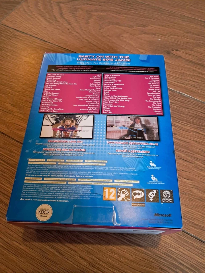 Lips : I Love The 80's (Xbox 360) - Big Box With Mic Version - new sealed - Image 2 of 3