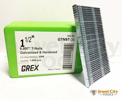 Grex 0.097'' 1-1/2'' T-Nails GTN97-38 (Qty: 1,000)