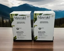 2 Packs, Mayraki Professional Keratin Instant Smoother System Shampoo + Keratin