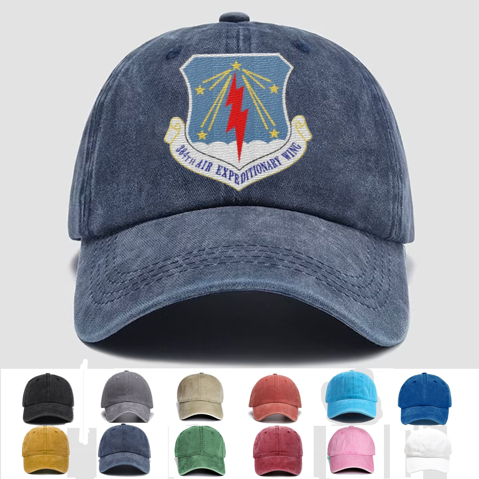 Custom Embroidered Hat 384th Air Expeditionary Wing, Veteran Cap, Trucker Hat